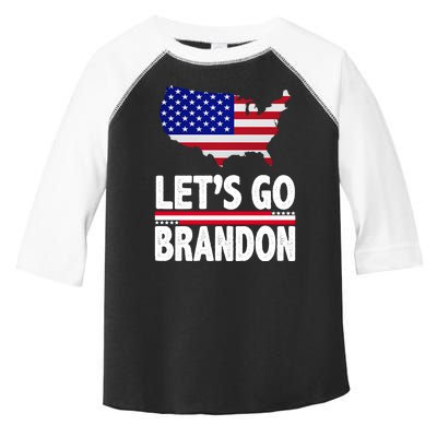 Let's Go Brandon USA American Flag Map Toddler Fine Jersey T-Shirt