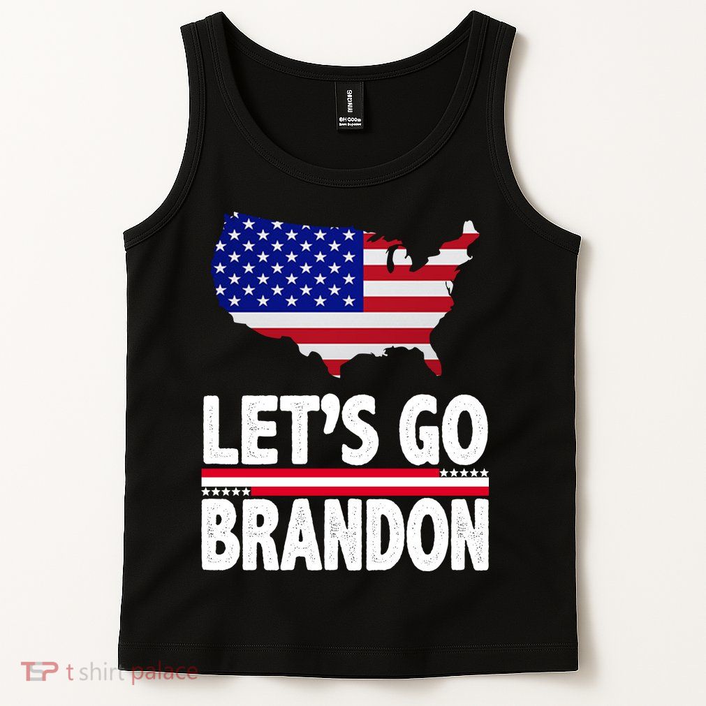 Let's Go Brandon USA American Flag Map Tank Top