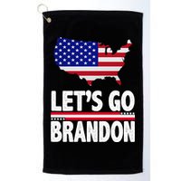 Let's Go Brandon USA American Flag Map Golf Towel