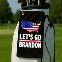 Let's Go Brandon USA American Flag Map Golf Towel