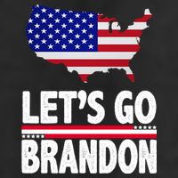 Let's Go Brandon USA American Flag Map Golf Towel