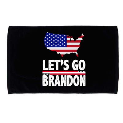 Let's Go Brandon USA American Flag Map Microfiber Hand Towel