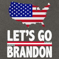 Let's Go Brandon USA American Flag Map Cotton Canvas Backpack