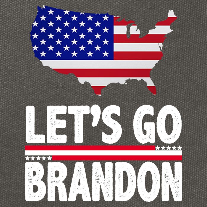 Let's Go Brandon USA American Flag Map Cotton Canvas Backpack