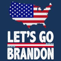 Let's Go Brandon USA American Flag Map Infant Baby Jersey Bodysuit