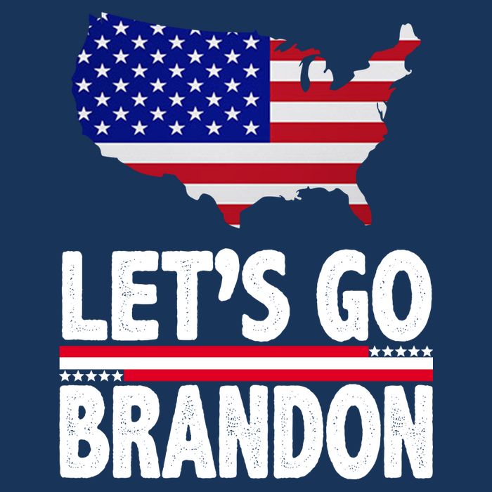 Let's Go Brandon USA American Flag Map Infant Baby Jersey Bodysuit