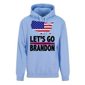 Let's Go Brandon USA American Flag Map Unisex Surf Hoodie