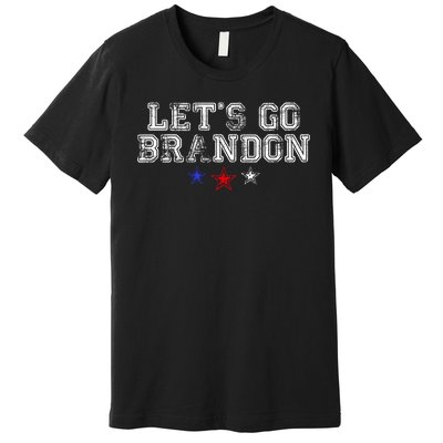 LetS Go Brandon Flag Sunglasses Funny Anti Biden Club Premium T-Shirt