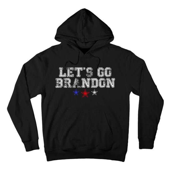 LetS Go Brandon Flag Sunglasses Funny Anti Biden Club Tall Hoodie