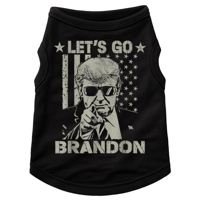 Let's Go Brandon US Flag Funny Donald Trump Doggie Tank