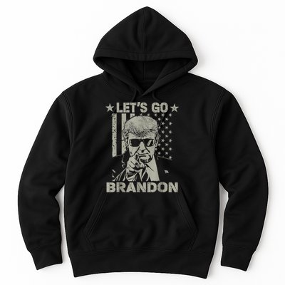 Let's Go Brandon US Flag Funny Donald Trump Hoodie