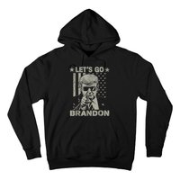 Let's Go Brandon US Flag Funny Donald Trump Hoodie