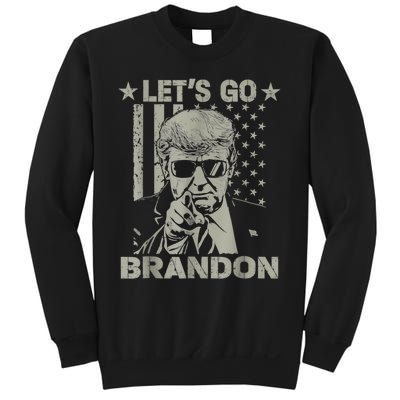 Let's Go Brandon US Flag Funny Donald Trump Sweatshirt