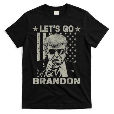 Let's Go Brandon US Flag Funny Donald Trump T-Shirt