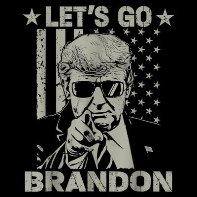 Let's Go Brandon US Flag Funny Donald Trump T-Shirt