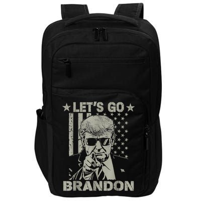 Let's Go Brandon US Flag Funny Donald Trump Impact Tech Backpack