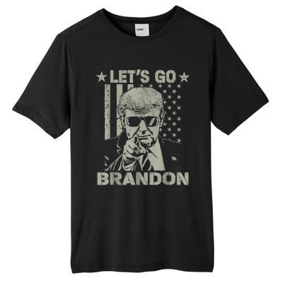 Let's Go Brandon US Flag Funny Donald Trump Tall Fusion ChromaSoft Performance T-Shirt