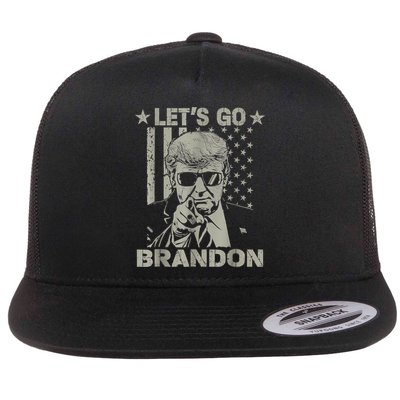 Let's Go Brandon US Flag Funny Donald Trump Flatbill Hat