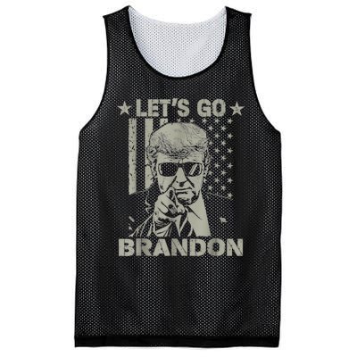 Let's Go Brandon US Flag Funny Donald Trump Mesh Reversible Basketball Jersey Tank