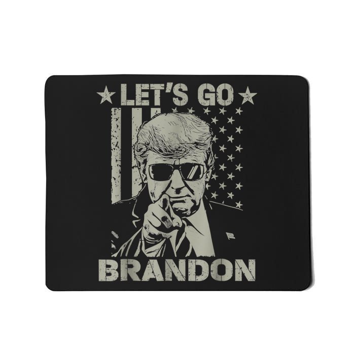 Let's Go Brandon US Flag Funny Donald Trump Mousepad