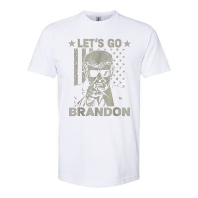 Let's Go Brandon US Flag Funny Donald Trump Softstyle® CVC T-Shirt