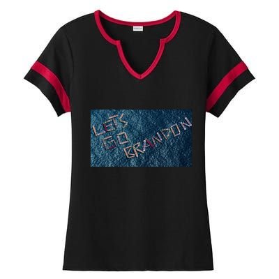 Let's Go Brandon Trump Boat Parade Ladies Halftime Notch Neck Tee