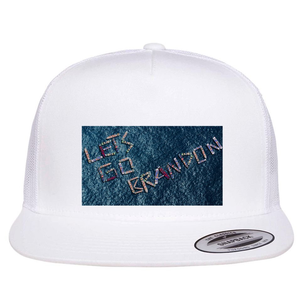 Let's Go Brandon Trump Boat Parade Flat Bill Trucker Hat