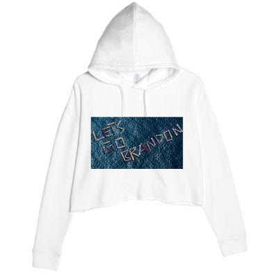 Let's Go Brandon Trump Boat Parade Crop Fleece Hoodie