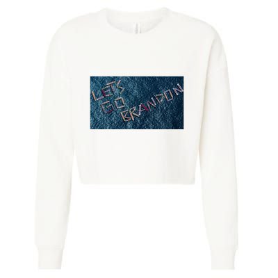 Let's Go Brandon Trump Boat Parade Cropped Pullover Crew