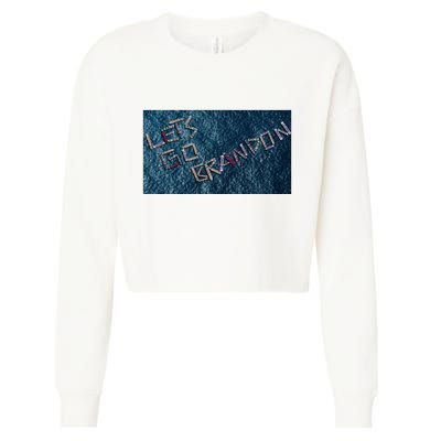 Let's Go Brandon Trump Boat Parade Cropped Pullover Crew