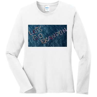 Let's Go Brandon Trump Boat Parade Ladies Long Sleeve Shirt