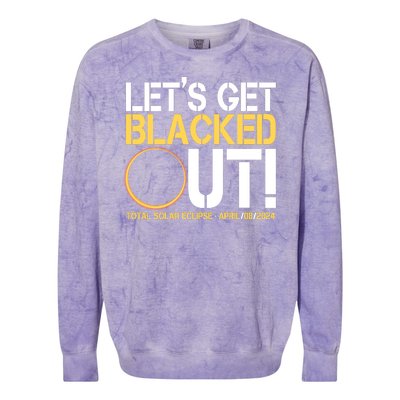 Lets Get Black Out Total Solar Eclipse April 08 2024 Colorblast Crewneck Sweatshirt