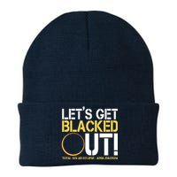 Lets Get Black Out Total Solar Eclipse April 08 2024 Knit Cap Winter Beanie