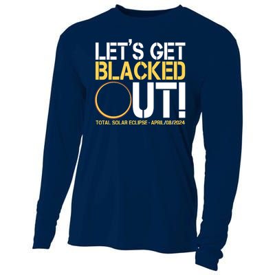 Lets Get Black Out Total Solar Eclipse April 08 2024 Cooling Performance Long Sleeve Crew