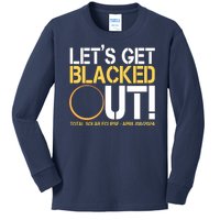 Lets Get Black Out Total Solar Eclipse April 08 2024 Kids Long Sleeve Shirt