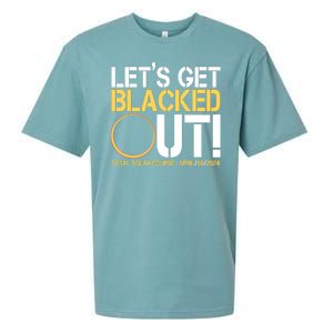 Lets Get Black Out Total Solar Eclipse April 08 2024 Sueded Cloud Jersey T-Shirt