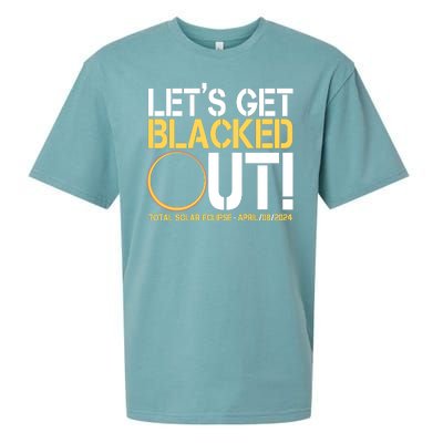 Lets Get Black Out Total Solar Eclipse April 08 2024 Sueded Cloud Jersey T-Shirt