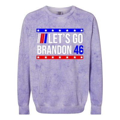 Let's Go Brandon 46 Conservative Anti Liberal Colorblast Crewneck Sweatshirt