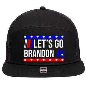 Let's Go Brandon 46 Conservative Anti Liberal 7 Panel Mesh Trucker Snapback Hat