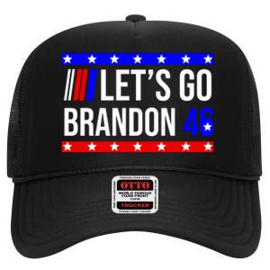 Let's Go Brandon 46 Conservative Anti Liberal High Crown Mesh Back Trucker Hat