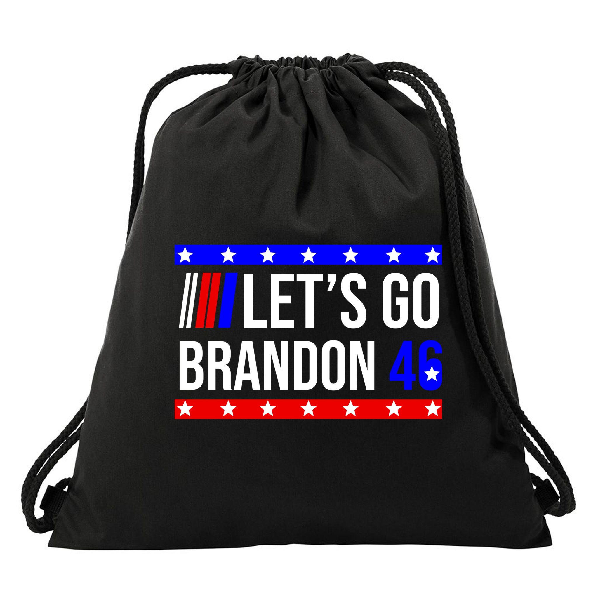 Let's Go Brandon 46 Conservative Anti Liberal Drawstring Bag