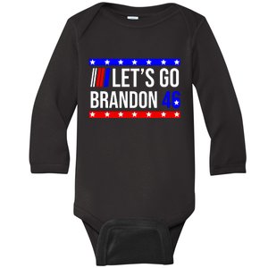 Let's Go Brandon 46 Conservative Anti Liberal Baby Long Sleeve Bodysuit