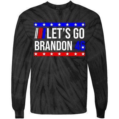 Let's Go Brandon 46 Conservative Anti Liberal Tie-Dye Long Sleeve Shirt