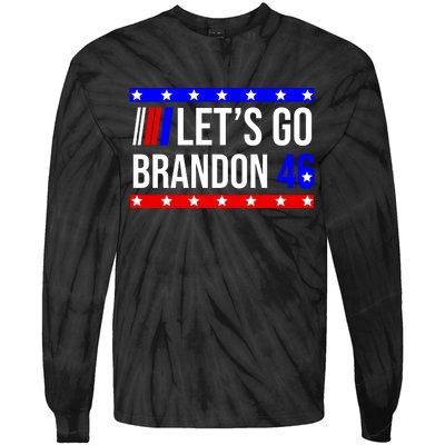 Let's Go Brandon 46 Conservative Anti Liberal Tie-Dye Long Sleeve Shirt