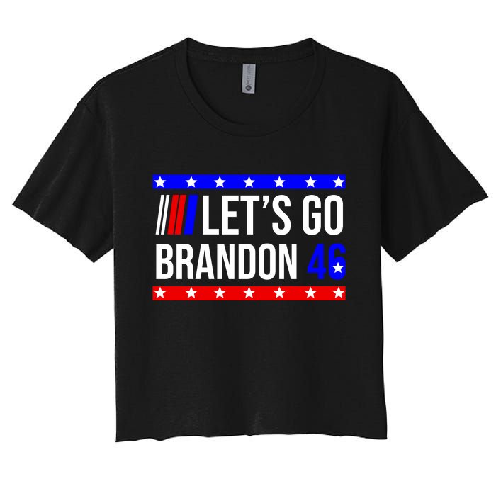 Let's Go Brandon 46 Conservative Anti Liberal Women's Crop Top Tee