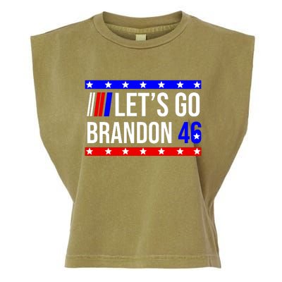 Let's Go Brandon 46 Conservative Anti Liberal Garment-Dyed Women's Muscle Tee