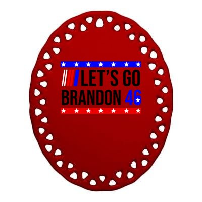 Let's Go Brandon 46 Conservative Anti Liberal Ceramic Oval Ornament