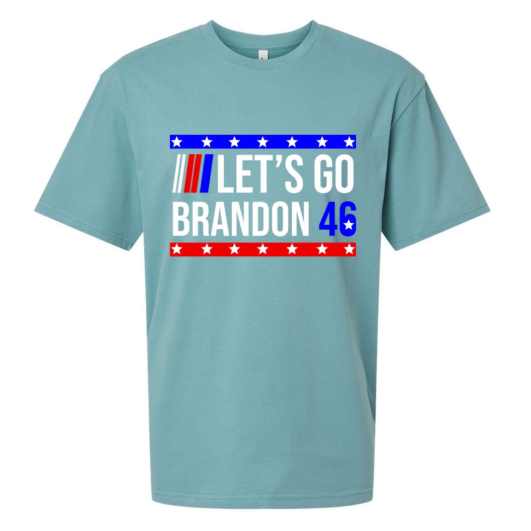 Let's Go Brandon 46 Conservative Anti Liberal Sueded Cloud Jersey T-Shirt