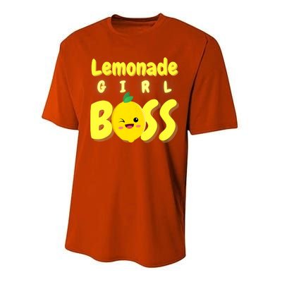 Lemonade Girl Boss Lemonade Stand Boss Lemonade Lover Crew Performance Sprint T-Shirt