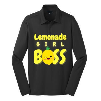 Lemonade Girl Boss Lemonade Stand Boss Lemonade Lover Crew Silk Touch Performance Long Sleeve Polo